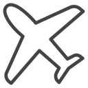 Plane Black Outline icon