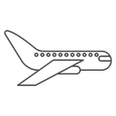 Plane Black Outline icon