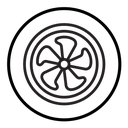 Plane turbine icon