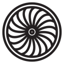 Plane turbine icon