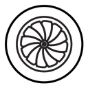 Plane turbine icon