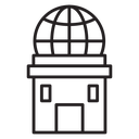 Planetarium Black Outline icon