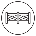 Plank fence icon