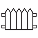 Plank fence icon