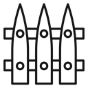 Plank fence icon