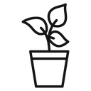 Plant Black Outline icon