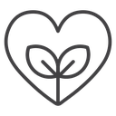 Plant heart icon