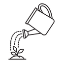 Plant watering can icon