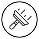 Plastering process Black Outline icon