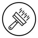 Plastering process icon