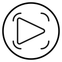 Play Black Outline icon