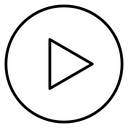Play button Black Outline icon