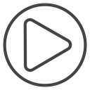 Play Button Black Outline icon
