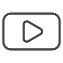 Play Button Black Outline icon