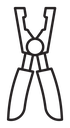 Plier black outline icon