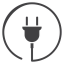 Plug with cable 3 icon