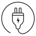 Plug with cable icon