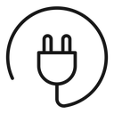Plug with cable icon