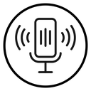 Podcast Microphone Circle icon