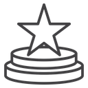 Podium star icon