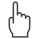 Pointing hand icon
