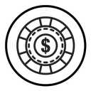 Poker chip icon