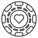 Poker chip icon