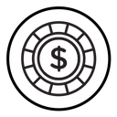 Poker chip icon