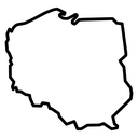 Poland Black Outline icon