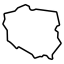 Poland Black Outline icon