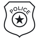 Police officer badge 2 icon