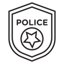 Police officer badge icon
