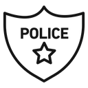Police officer badge icon