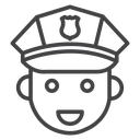 Police Officer Face icon
