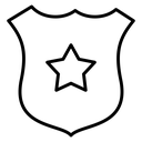 Police Shield Star icon