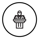 Politician speaker icon