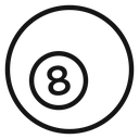 Pool 8 ball icon