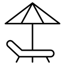 Pool chair icon