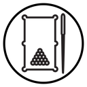 Pool table Black Outline icon