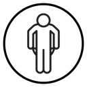 Poor person empty pockets icon