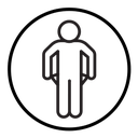 Poor person empty pockets icon