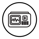 Portable electrocardiogram icon