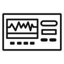 Portable electrocardiogram icon