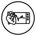 Portable electrocardiogram icon