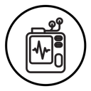 Portable electrocardiogram icon