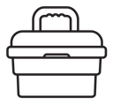 Portable fridge box icon