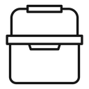 Portable fridge box icon
