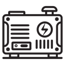 Portable power generator icon