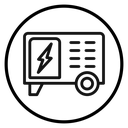 Portable power generator icon