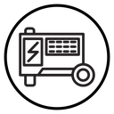 Portable power generator icon